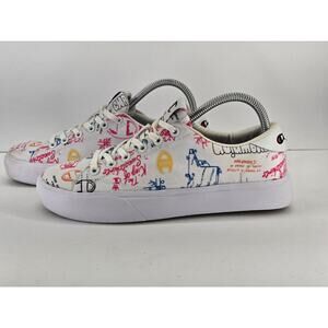 Champion Size 6.5Y Graphic White Graffiti Shoe Tennis Shoe Sneakers- Low